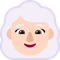 Woman- Light Skin Tone- White Hair emoji on Microsoft
